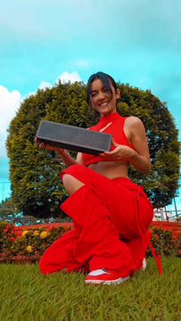 Parlante Bluetooth 1HORA 20w Bocina con Bajos Profundos, Altavoz Inalámbrico con Tubo Guía DSP USB TF AUX Sonido Estéreo para Fiestas