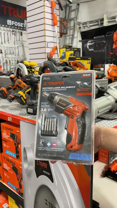 Destornillador Inalámbrico Profesional Accesorios 36vtruper - Naranja Oscuro - 50