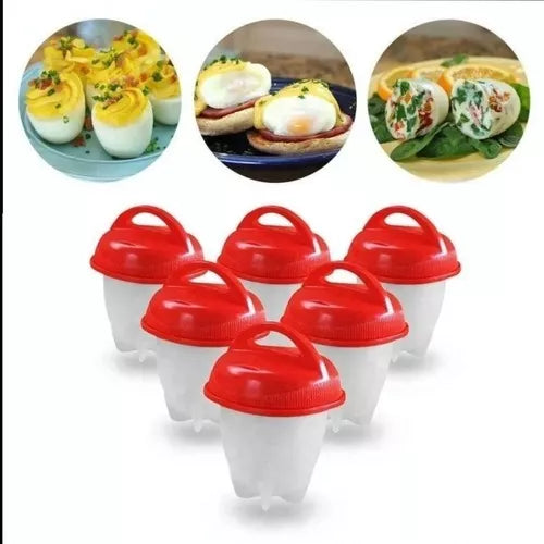 Moldes Cocinar Hervir Huevos Silicone Egg Boil X6 Unidades