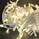 Serie Navideña Luz Led Calida X100 Luces Cable Trans. Paq.x1