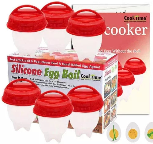 Moldes Cocinar Hervir Huevos Silicone Egg Boil X6 Unidades