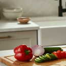 Tabla De Cortar Picar En Madera Bamboo Cocina 40x28 Cm Lisa Con Ranuras