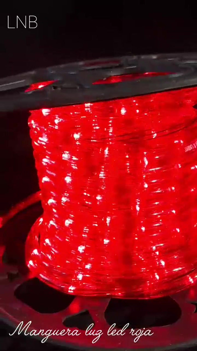 Manguera Led 3 Vias Luces Navideñas X 4mt Rojo