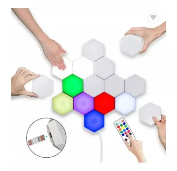 Paneles De Luz Led Rgb Hexagonal Táctil Decoración Creativa