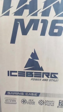Chasis Caja Gamer Iceberg Titan M16 Blanca X4 Argb Fans Blanco