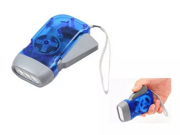 Linterna Manual Con Dinamo Sin Pilas Ni Cables Hogar Camping Color de la luz Blanco