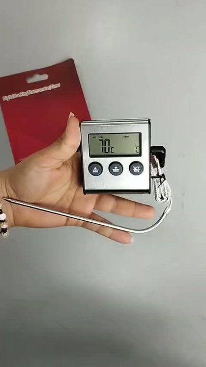 Termometro Digital Horno Cocina Acero Inoxidable Sonda