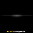 Estufa De Sobremesa 4 Puestos Omega Quemador Pesado Aluminio Color Negro