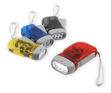 Linterna Manual Con Dinamo Sin Pilas Ni Cables Hogar Camping Color de la luz Blanco
