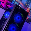 Caja Gabinete Iceberg Crystal G9 Atx - 4 Ventiladores Rgb Color Negro