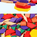 Puzzle Rompecabezas Geométrico De Madera Para Niños 125pc