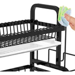 Estante Escurridor De Cocina Para Platos En Hierro 3 Niveles Color Negro