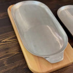 Tabla Para Servir Carnes Con Plancha Aluminio Lisa Natural