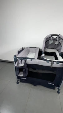 Cuna Corral Bebé Gris Oscuro Bebesit Premium