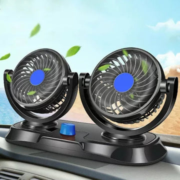 Ventilador Para Auto Doble 360° Giratorio