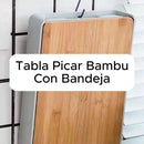 Tabla Cortar Bambú Bandeja Recolectora Organizacion Cocina Lisa