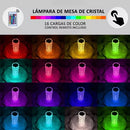 Lampara Luna 3d Diamante Colores Galaxia Base + Control Rgb