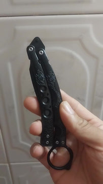 Navaja Cuchillo Mariposa Filipina,defensa Personal Puñal Negro