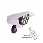 Lampara Luz Led Patio Jardin Control Remoto Reflector Solar Color Blanco