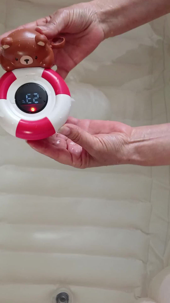 Termómetro Juguete Medición Digital Oso Baño Bebes Flotante Movimiento Diversión Seguridad Agua Bañera Grados Fahrenheit Celsius Alarma Color Temperatura Alta Baja Perfecta Material Seguro Sin Puntas