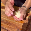 Tablas De Madera Teca Para Picar Alimentos Mediana Con Ranur Liso Marrón