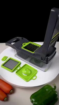 Cortador Rallador Frutas Picador Verduras Manual Verde