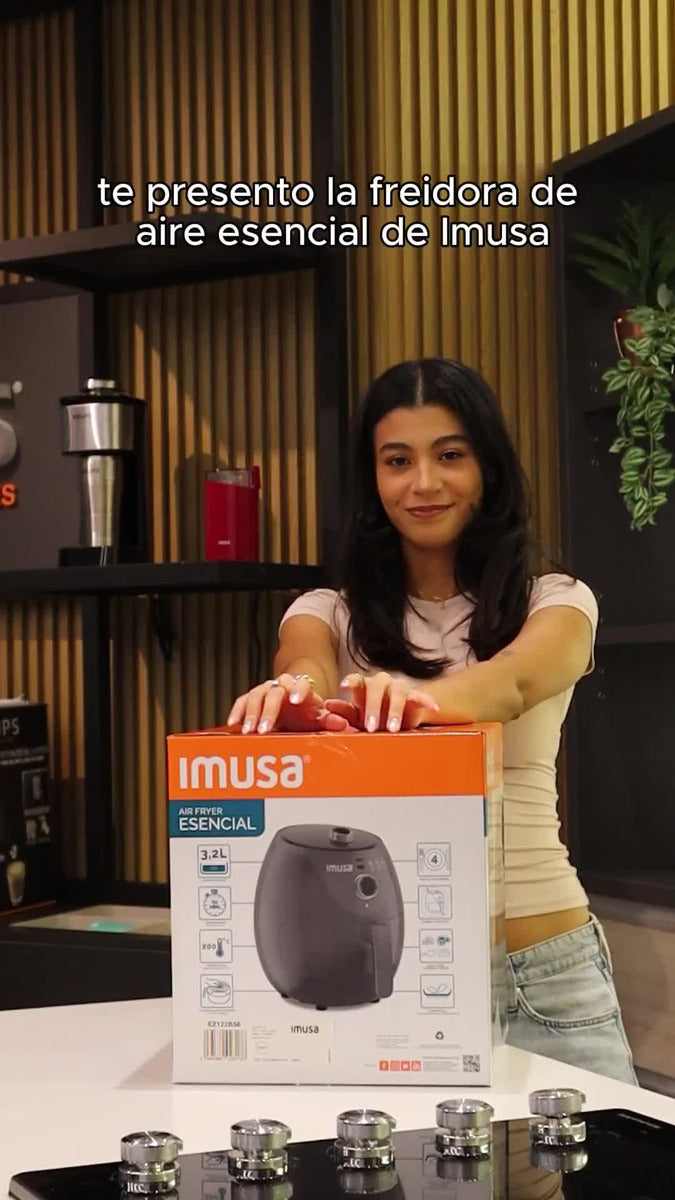 Freidora De Aire Imusa Air Fryer Esencial 3,2 Litros Gris