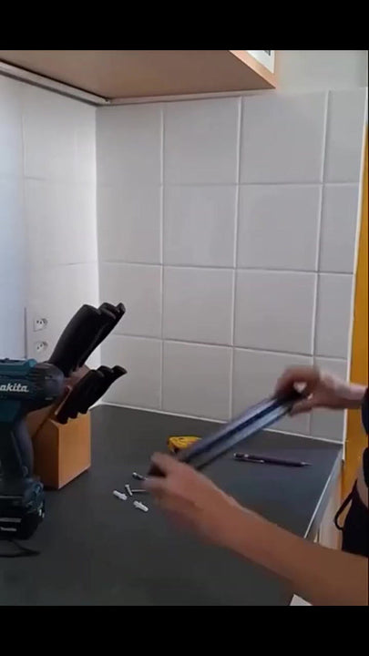 Soporte Para Cuchillos Tijeras Imán Riel Magnético 55 Cm Negro