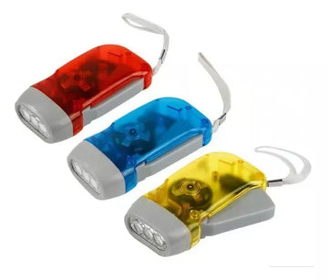 Linterna Manual Con Dinamo Sin Pilas Ni Cables Hogar Camping Color de la luz Blanco