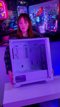 Chasis Caja Gamer Iceberg Titan M16 Blanca X4 Argb Fans Color Blanco