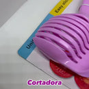 Cortadora De Frutas, Verduras, Papas Y Pinzas De 2 Piezas Rosa Chicle