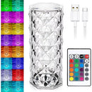 Lampara Luna 3d Diamante Colores Galaxia Base + Control Rgb