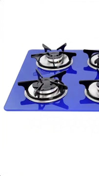 Estufa De Empotrar Vidrio Templado 62x52cm Gas Natural 6507 Azul