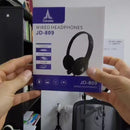 Audífonos / Diadema / Auricular Con Micrófono 1 Plug Jd-809 Negro
