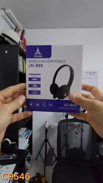 Audífonos / Diadema / Auricular Con Micrófono 1 Plug Jd-809 Negro