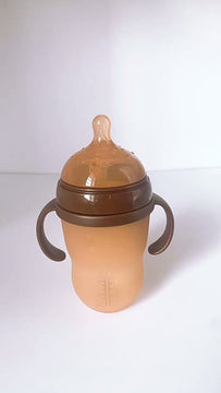 Tetero Biberon Silicona Simulador Pecho Bebes Anticolicos Caqui