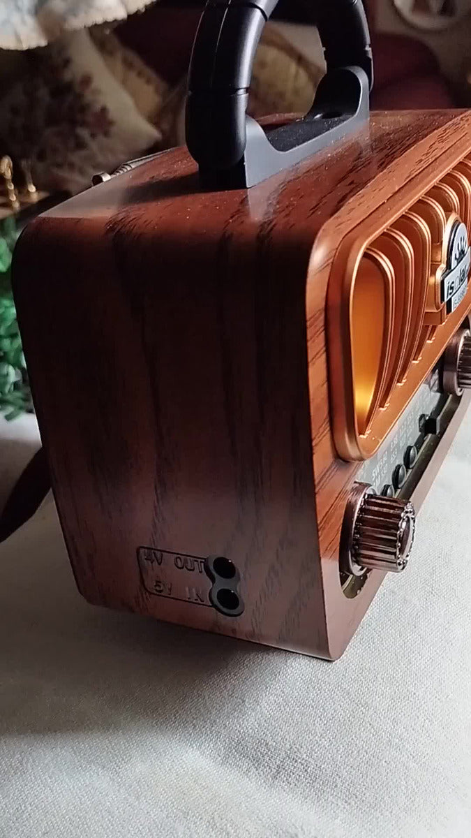 Radio Multibandas Retro Solar Excelente Sonido Y Sintonia Café