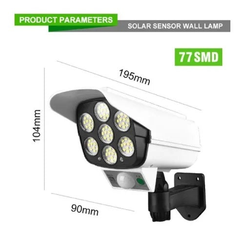 Lampara Luz Led Patio Jardin Control Remoto Reflector Solar Color Blanco