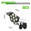 Lámpara Led Panel Solar Y Sensor De Movimiento Tipo Cámara