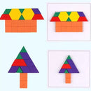 Puzzle Rompecabezas Geométrico De Madera Para Niños 125pc