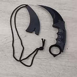 Navaja Cuchillo Karambit Táctico Militar Con Funda Negro