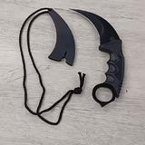 Navaja Cuchillo Karambit Táctico Militar Con Funda Negro