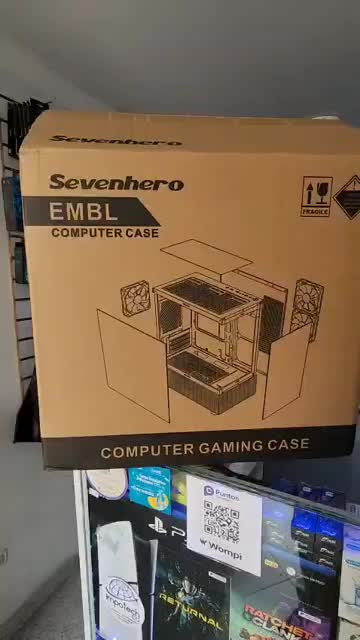 Chasis Gamer Sevenhero M-atx Con 3 Ventiladores Argb Negro