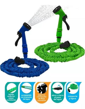 Manguera De Lavado Expandible De 45 Metros / Incluye Pistola
