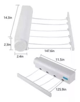 Tendedero De Ropa Plegable De Cuerda 5 Líneas Colgador Tt-5