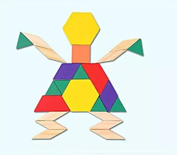 Puzzle Rompecabezas Geométrico De Madera Para Niños 125pc