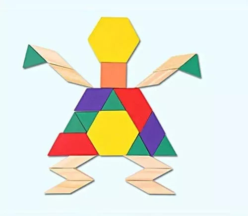 Puzzle Rompecabezas Geométrico De Madera Para Niños 125pc