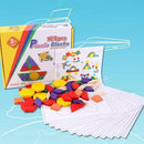 Puzzle Rompecabezas Geométrico De Madera Para Niños 125pc