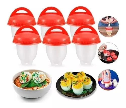 Moldes Cocinar Hervir Huevos Silicone Egg Boil X6 Unidades