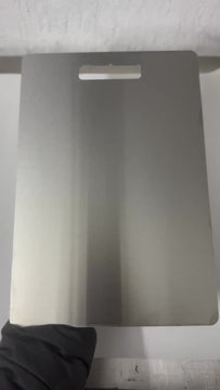 Tabla De Cortar Alimentos En Acero Inoxidable 23 Cm X 34cm Lisa Gris